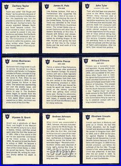 1960 Golden Press Presidents Complete Card EX-NM Full Set 1-33 Lincoln Roosevelt