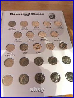 COMPLETE Set Roosevelt Dimes 1946 2023 in EM Full Color Coin Folders