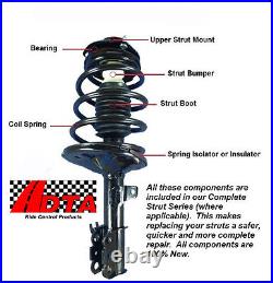 Full Set 2 Front Complete Struts W Springs + Rear Shocks Fit Nissan Sentra 2.0L