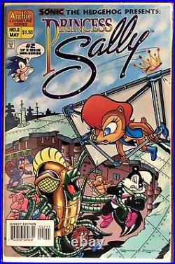 LOT 369 Sonic The Hedgehog Mini Series PRINCESS SALLY 1995 #1 2 3 Complete Set